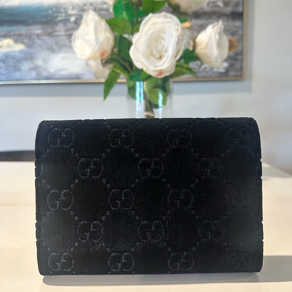Gucci Black Velvet Dionysus Wallet on a Chain - Picture 2 of 4